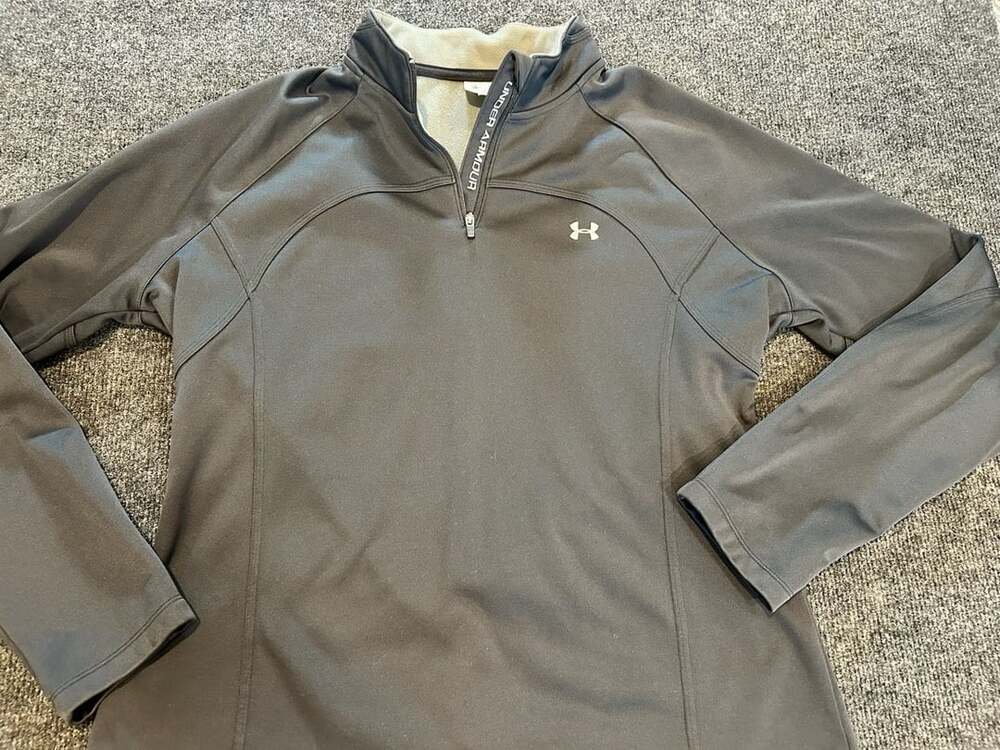 Under Armour Women's Gray Quarter Zip Pullover Long Sleeve Size Large